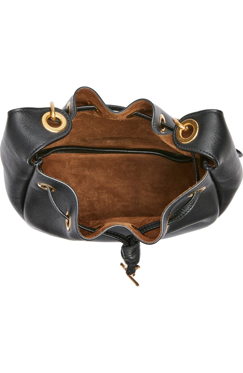 Saint Laurent PARIS VII BUCKET, Alternate, color, Noir/ Caramel Cognac