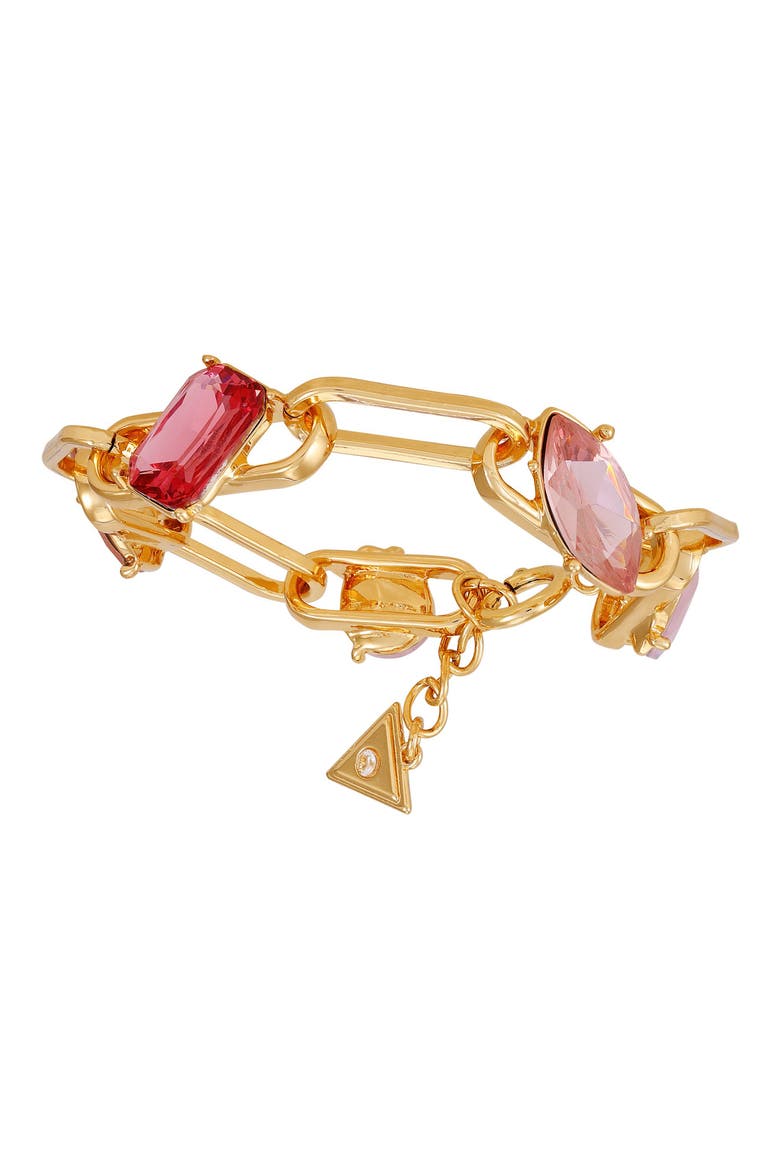 Crystal Chain Bracelet, Alternate, color, GOLD TONE