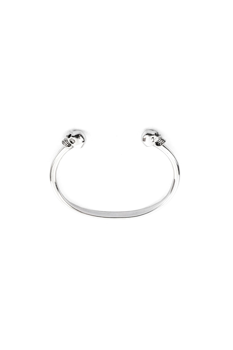 Skull Silver Bracelet, Main, color, Sterling Silver