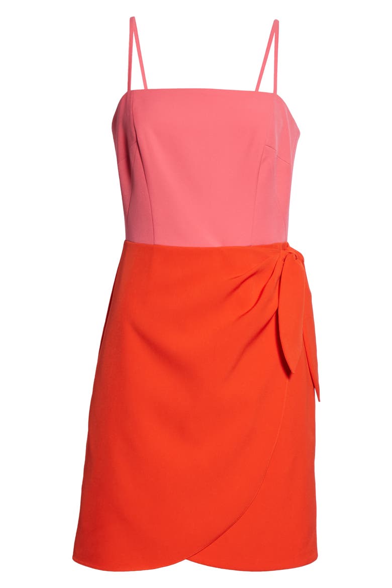 Marissa Cady Colorblock Sheath Dress, Alternate, color, WATERMELON/CORAL