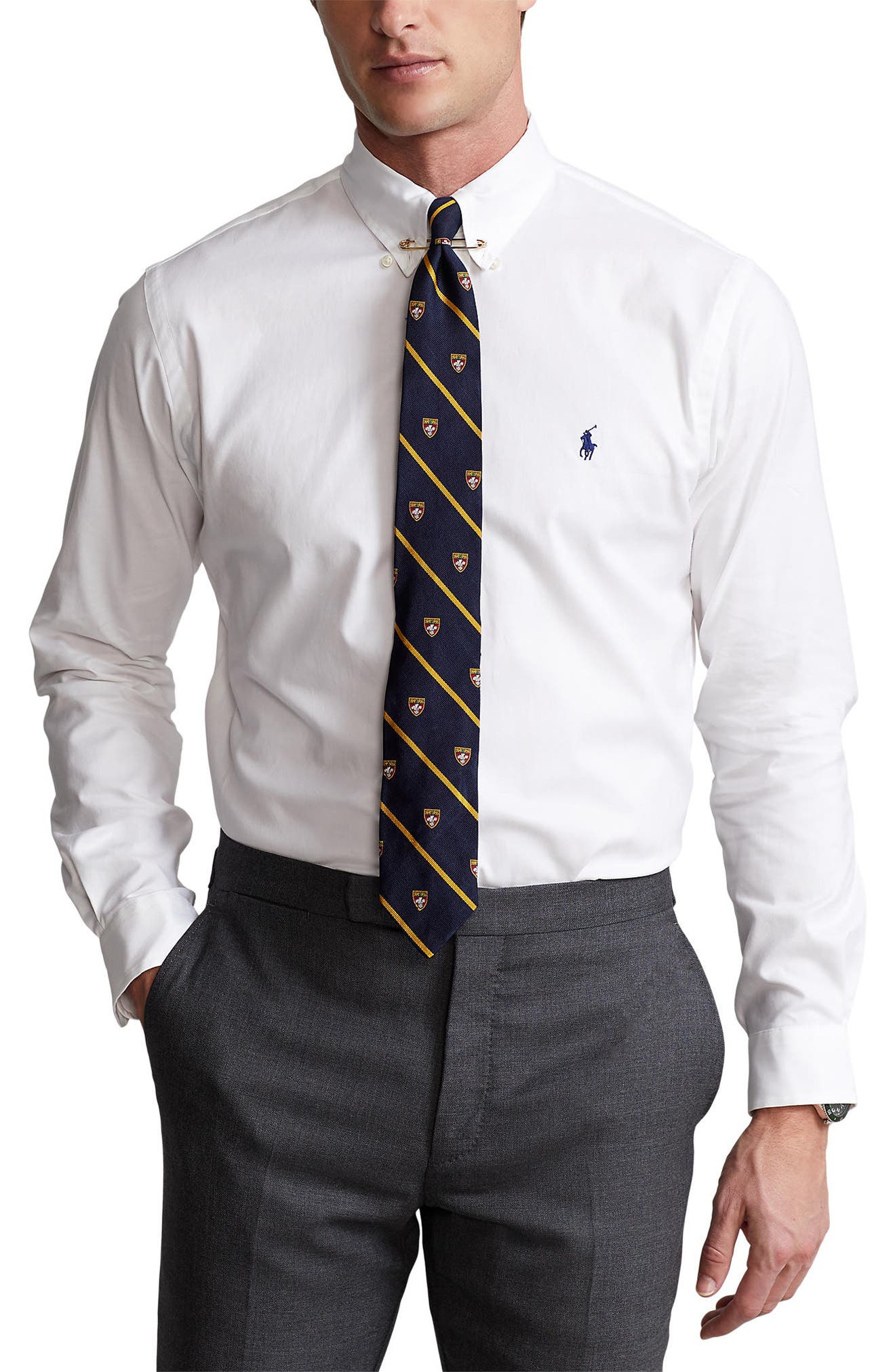 Pinpoint Point D Polo Ralph Lauren Washed Pinpoint Oxford Button-Down Shirt (Men ...