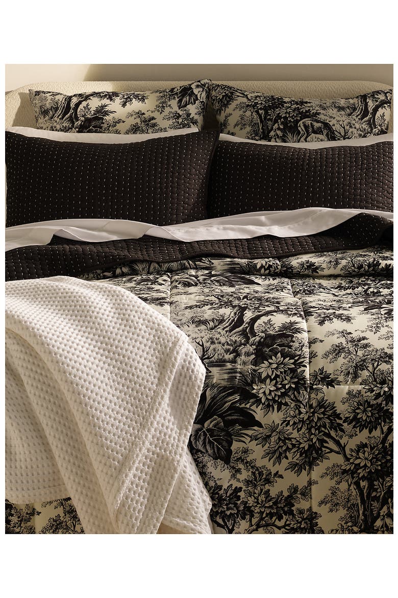 400 Thread Count Premium Supima Cotton No Iron Sateen Duvet Bed Cover, Alternate, color, Ivory/Black Slate Toile