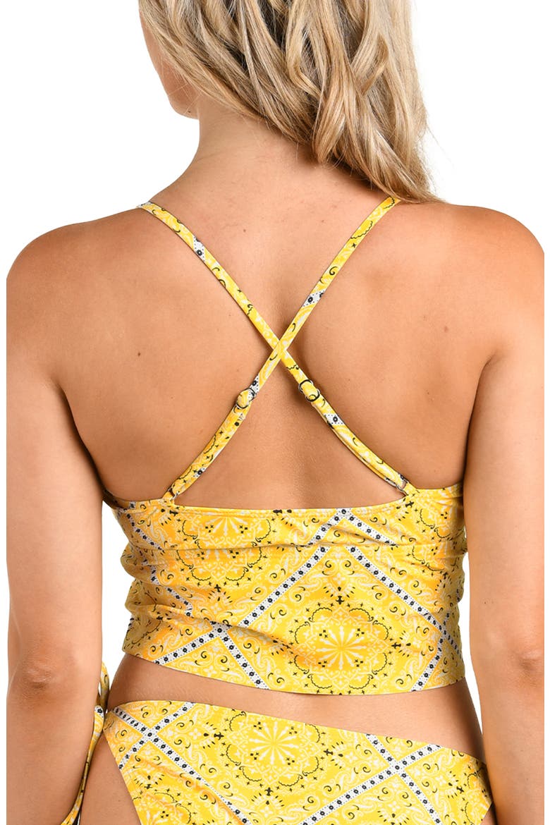 Sunshine Midkini Bikini Top, Alternate, color, DANDELION