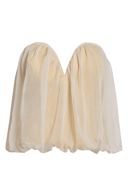 Reformation Sylvana Strapless Crepe Top In Yellow