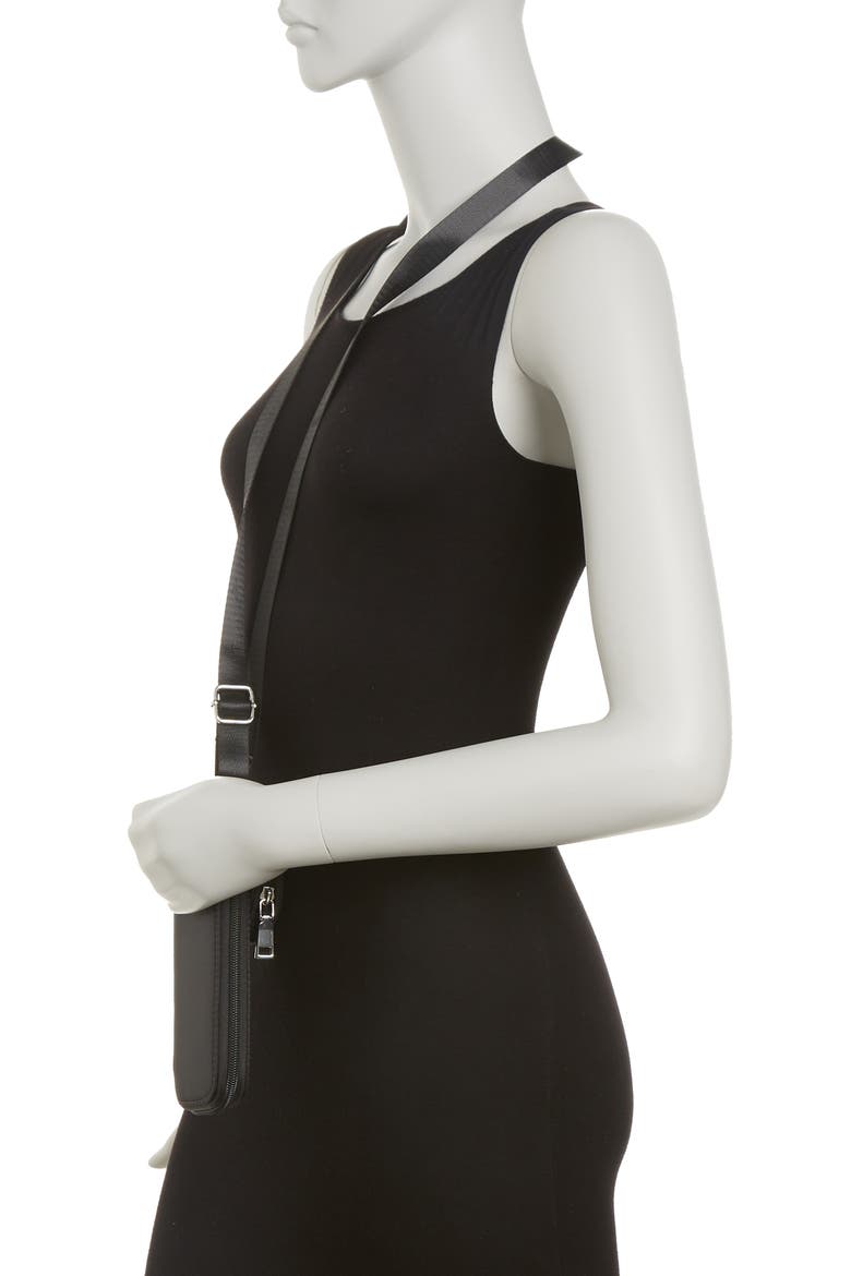 Phone Lanyard Bag with Zip Pouch, Alternate, color, BLACK