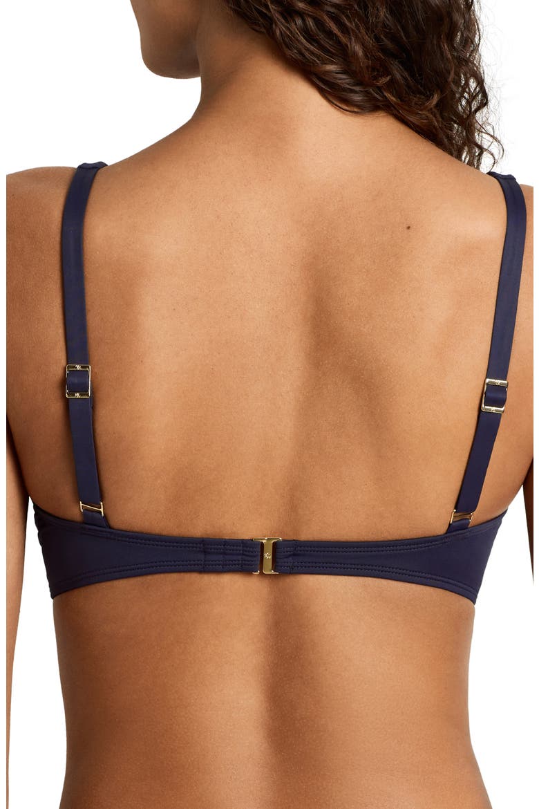 Ruffle Underwire Bikini Top, Alternate, color, DARK NAVY