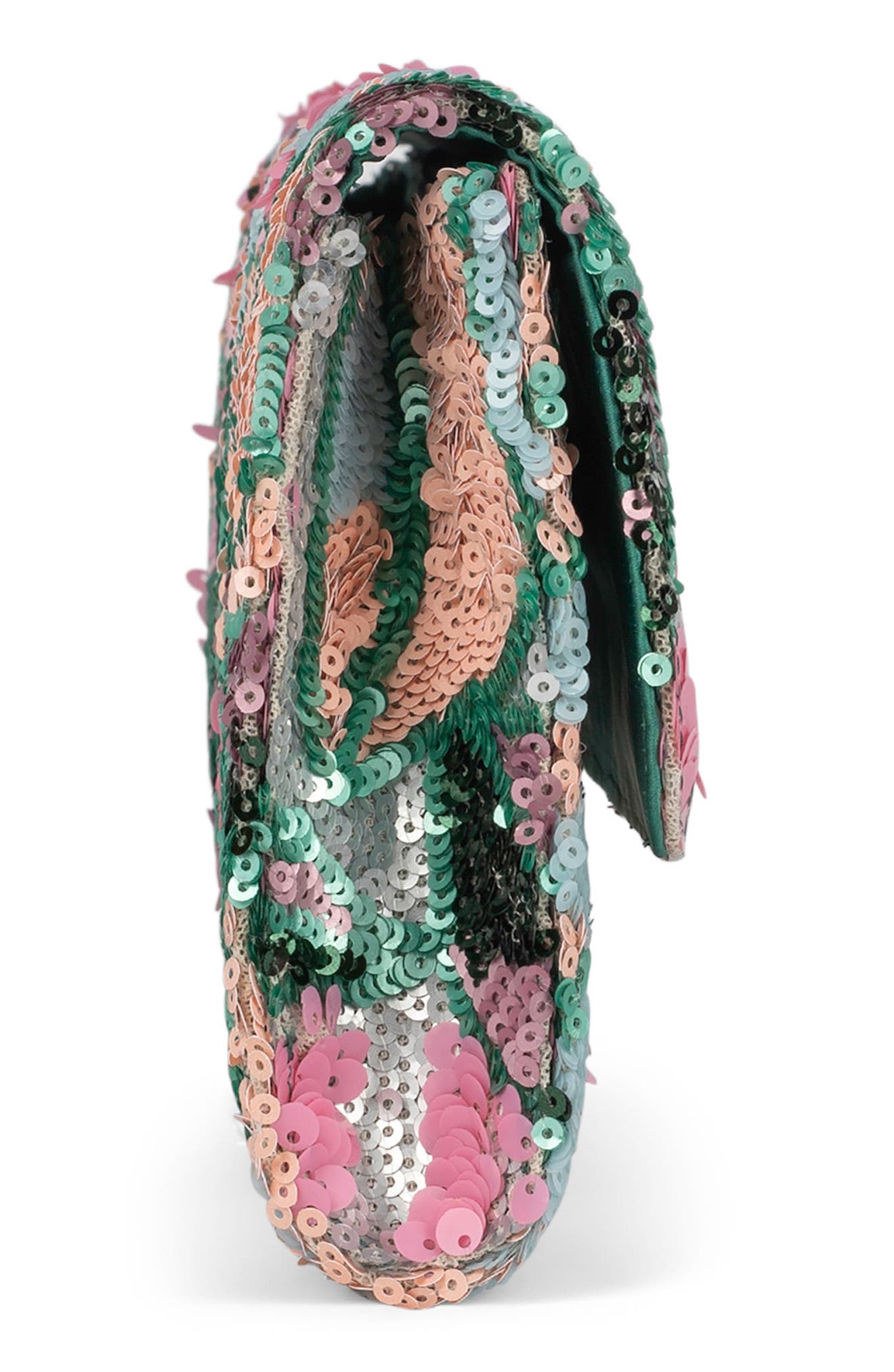 Jeffrey Campbell Disco Sequin Clutch, Alternate, color, Teal Multi