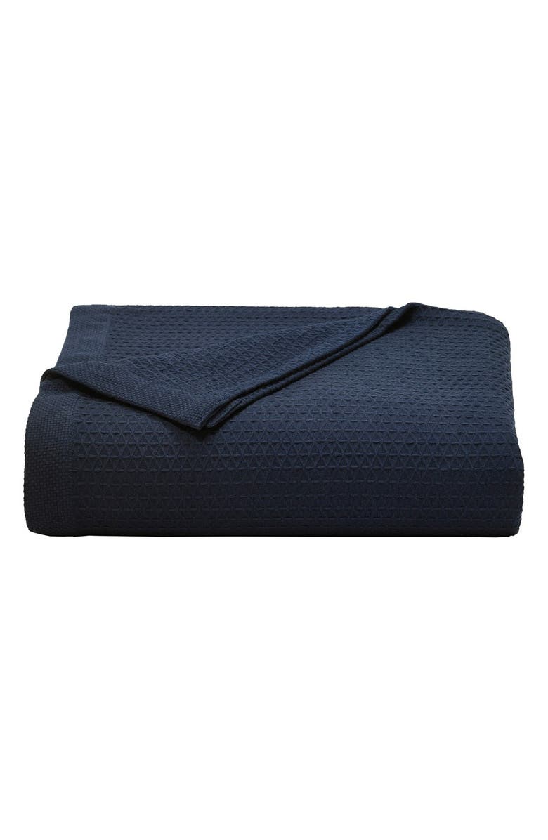 Nautica 'Baird' Cotton Blanket, Main, color, Navy