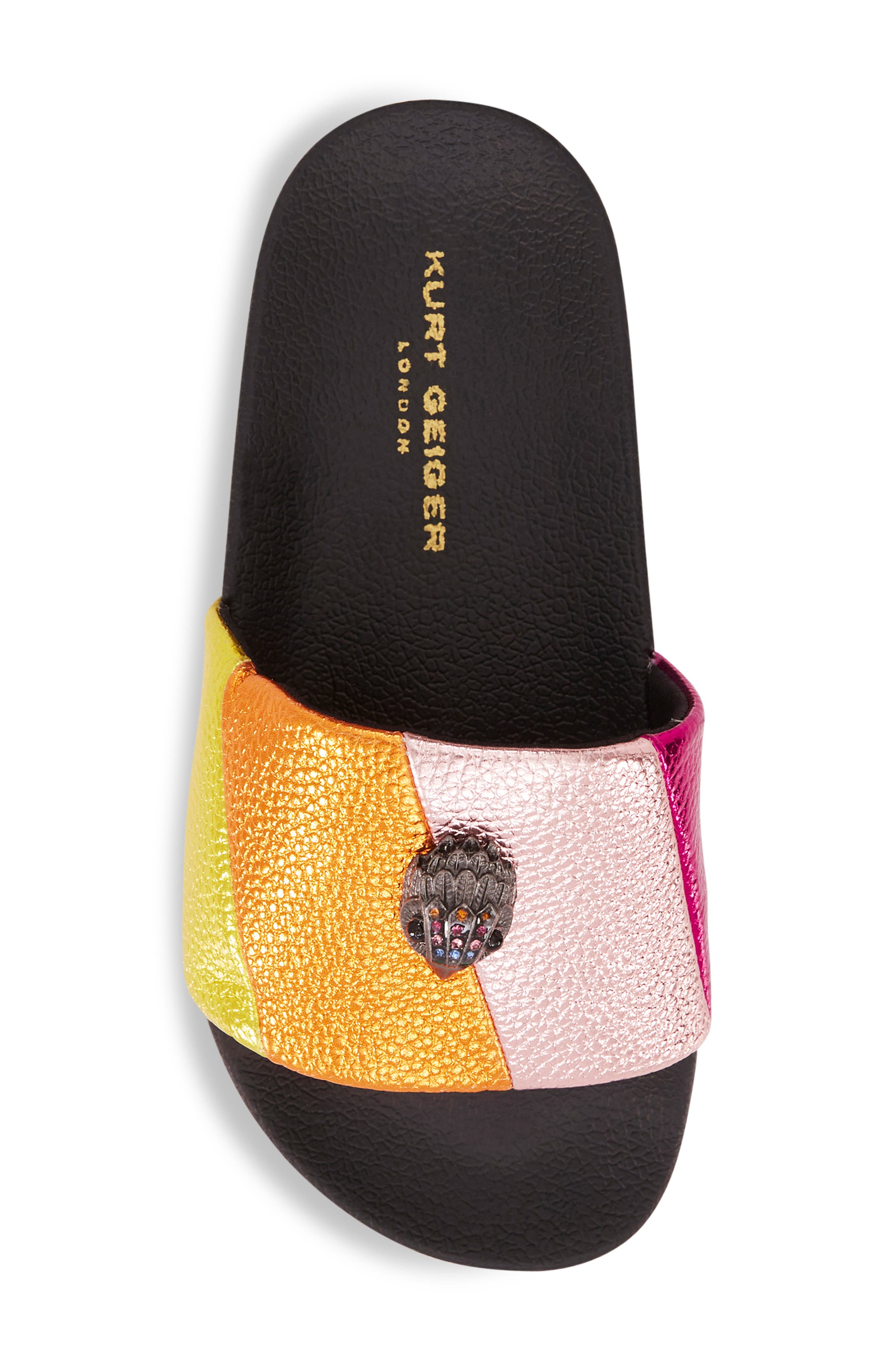 Kurt Geiger London Kids' Mini Meena Eagle Slide Sandal, Alternate, color, Black Multi