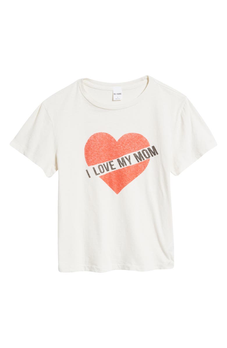 Re/Done Classic I Love My Mom Cotton Graphic T-Shirt, Alternate, color,