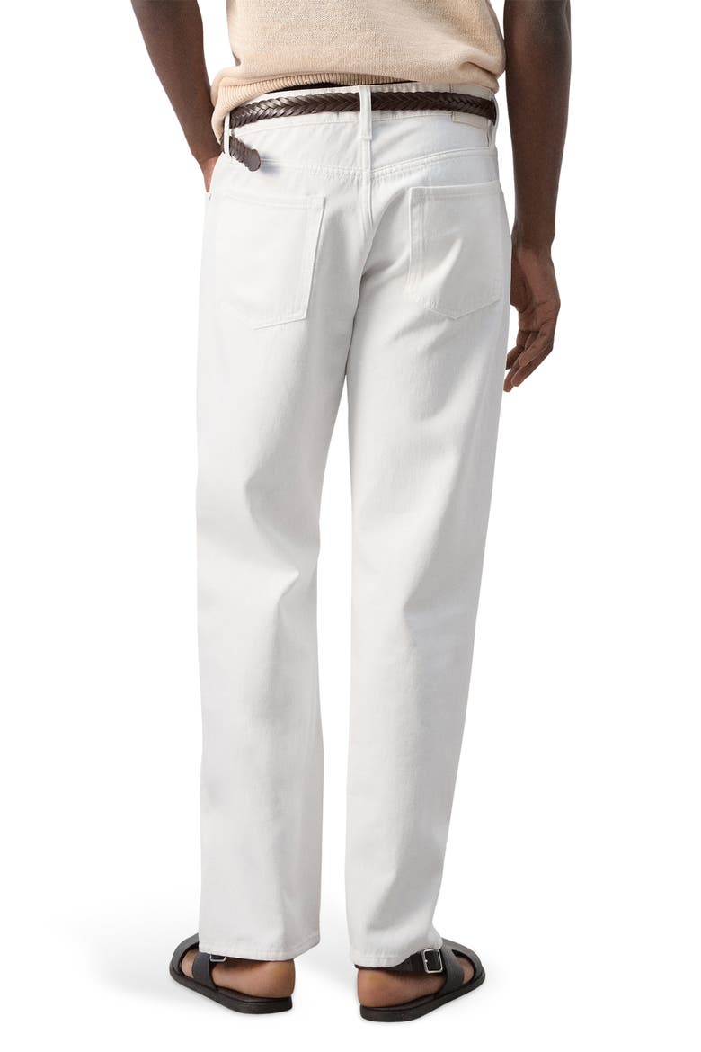 Relaxed Straight Leg Jeans, Alternate, color, OFF WHITE