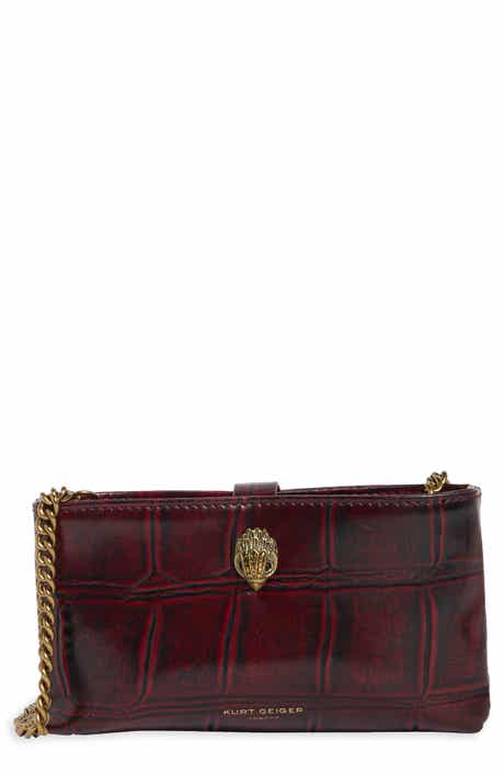 Chain Pouch Faux Leather Crossbody Bag