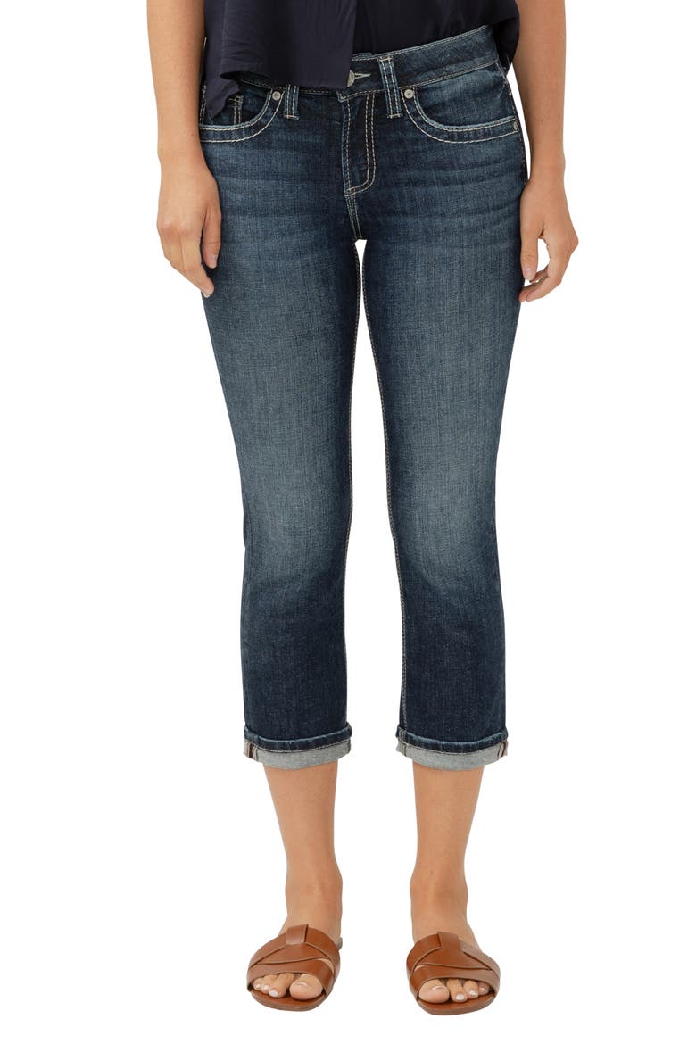 Suki Curvy Mid Rise Capri Jeans, Main, color, INDIGO