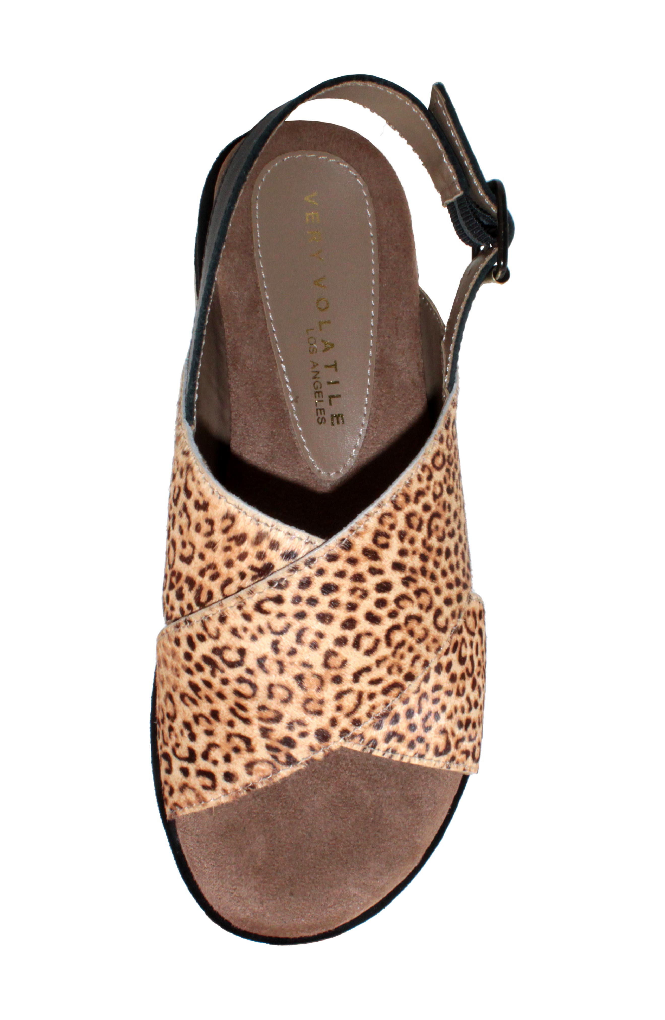 Very Volatile Calabar Genuine Calf Hair Platform Sandal, Alternate, color, 