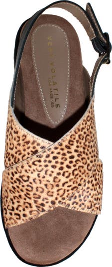 Calabar Genuine Calf Hair Platform Sandal