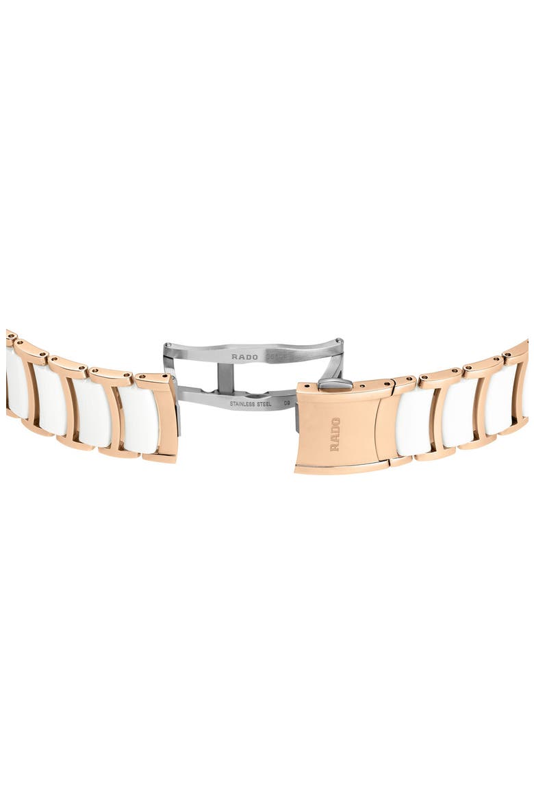 Centrix Open Heart Superjubile Diamond Bracelet Watch, 35mm, Alternate, color, WHITE