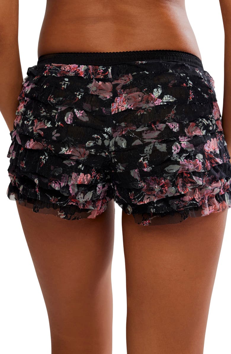 Free People Feeling For Lace Boxer Shorts, Alternate, color, Black Combo