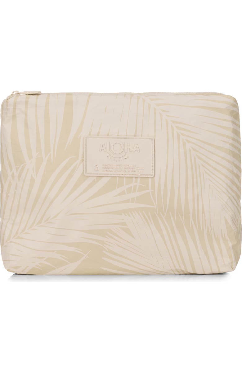 Aloha Collection Mid Areca Water Resistant Tyvek<sup>®</sup> Zip Pouch, Main, color, Latte/ Sandstone