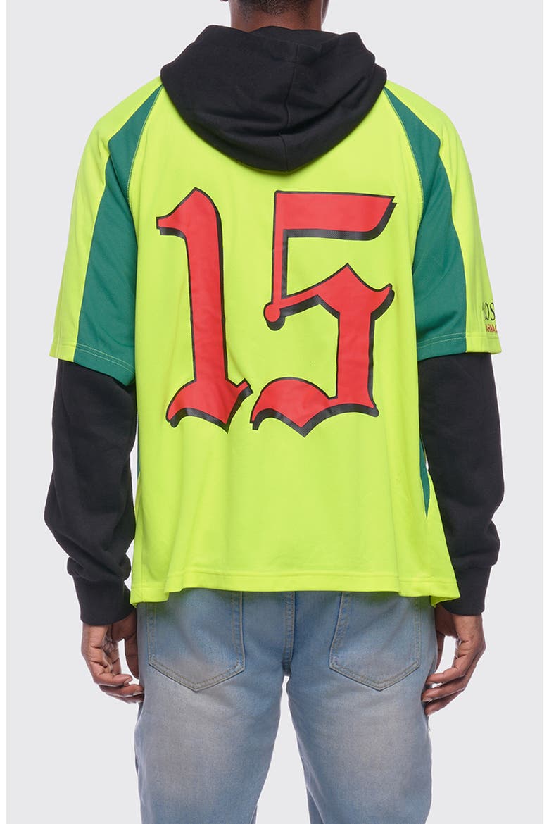Victory Jersey Layered Hoodie, Alternate, color, VOLT