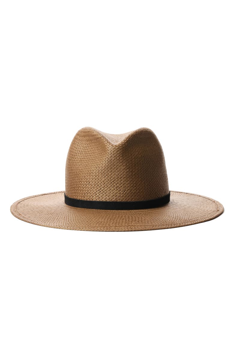 Janessa Leoné Hollis Straw Fedora, Alternate, color, Brown