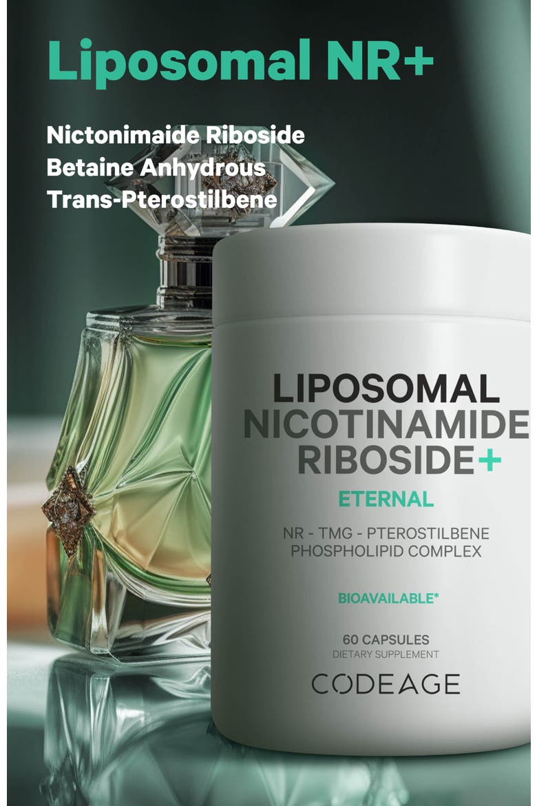 Liposomal Nicotinamide Riboside Supplement, Alternate, color, White