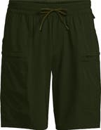 Lands' End 9 Inch Packable Cargo Swim Shorts