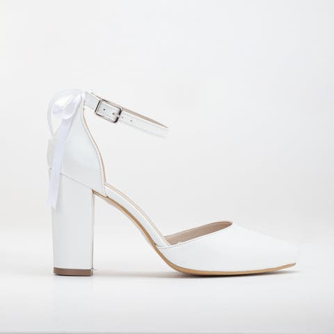 Jolie High Block Heels with Ribbon