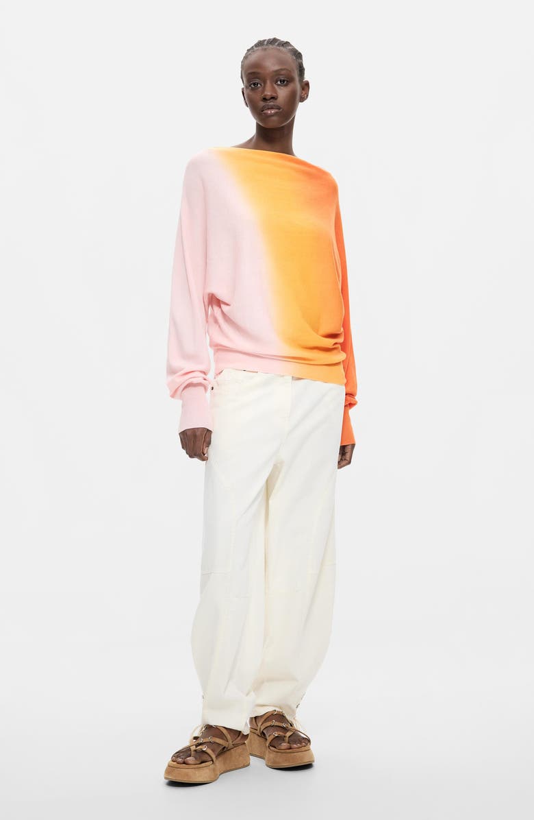 Desigual Gradient Effect Knit Sweater, Alternate, color, Orange