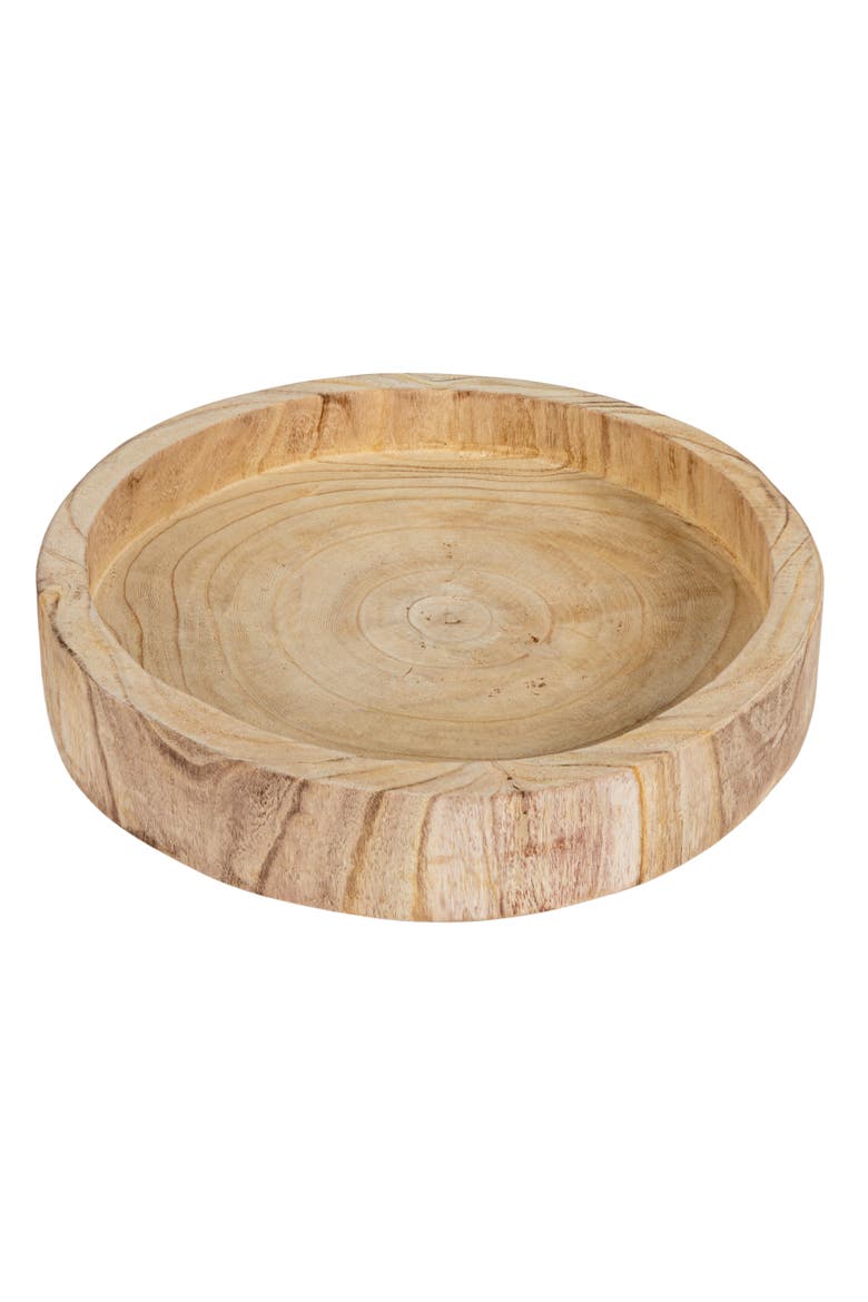 Paulownia Wood Hand Carved Tray, Main, color, Natural