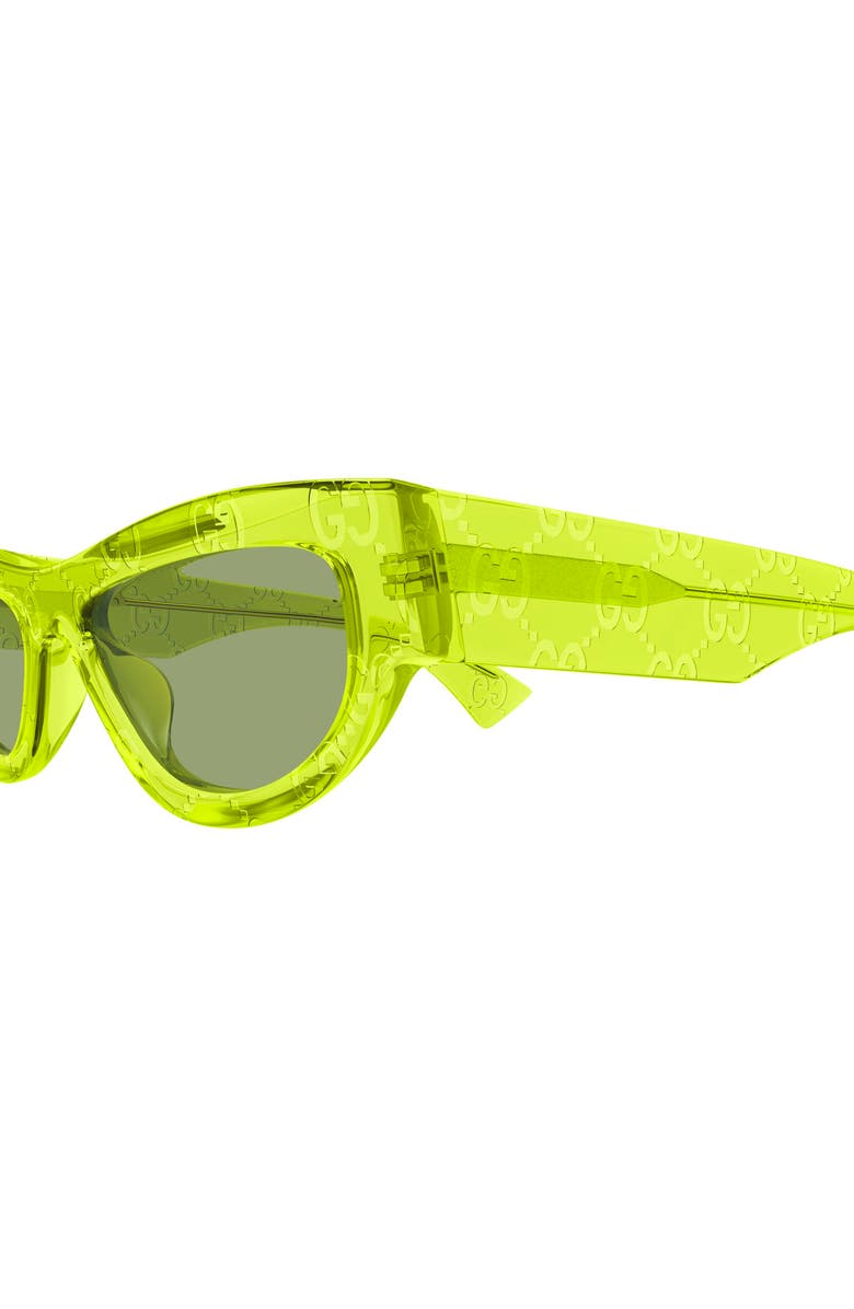 Gucci 53mm Cat Eye Sunglasses, Alternate, color, Neon Green