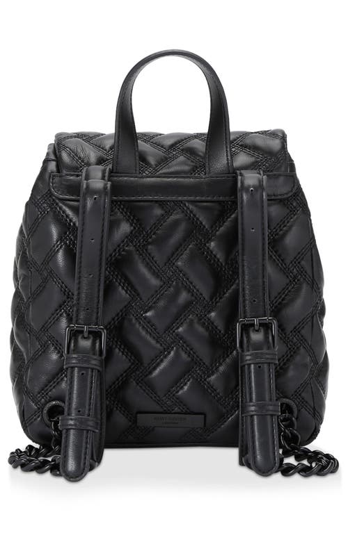 Kurt Geiger London Small Kensington Drench Quilted Leather Backpack In Black