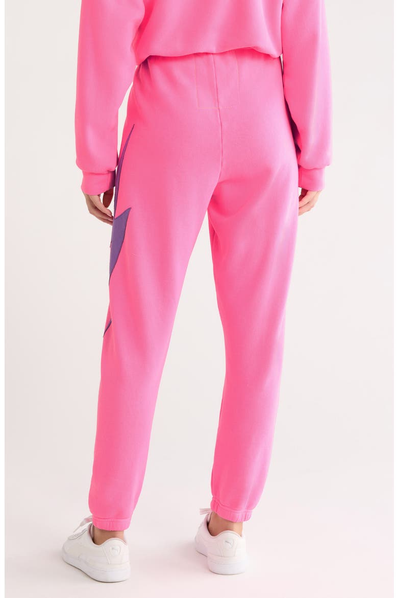 Aviation Nation Bolt Stitch Sweatpants, Alternate, color, NEON PINK/ PURPLE