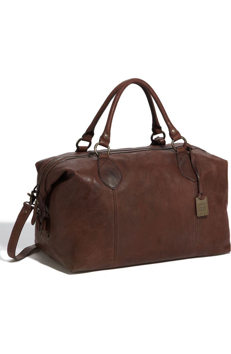 Frye 'Logan' Leather Overnight Bag, Main, color,