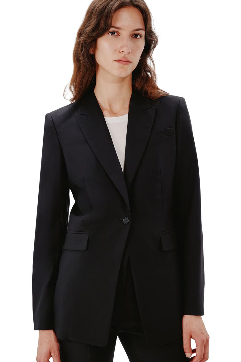 Single Button Jacket, Alternate, color, BLACK