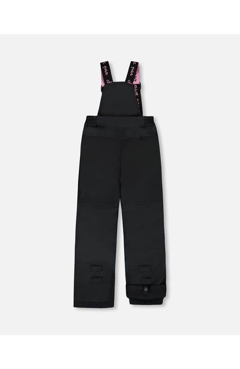 Deux par Deux Girl Two-Piece Play Snowsuit with Jacket and Solid Pant, Alternate, color, Black