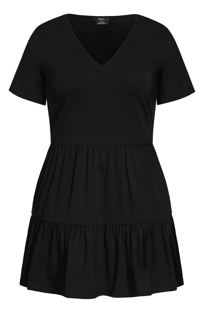 City Chic Social Tier Dress, Alternate, color,