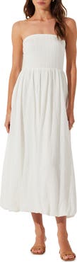 ASTR the Label Strapless Bubble Hem Dress