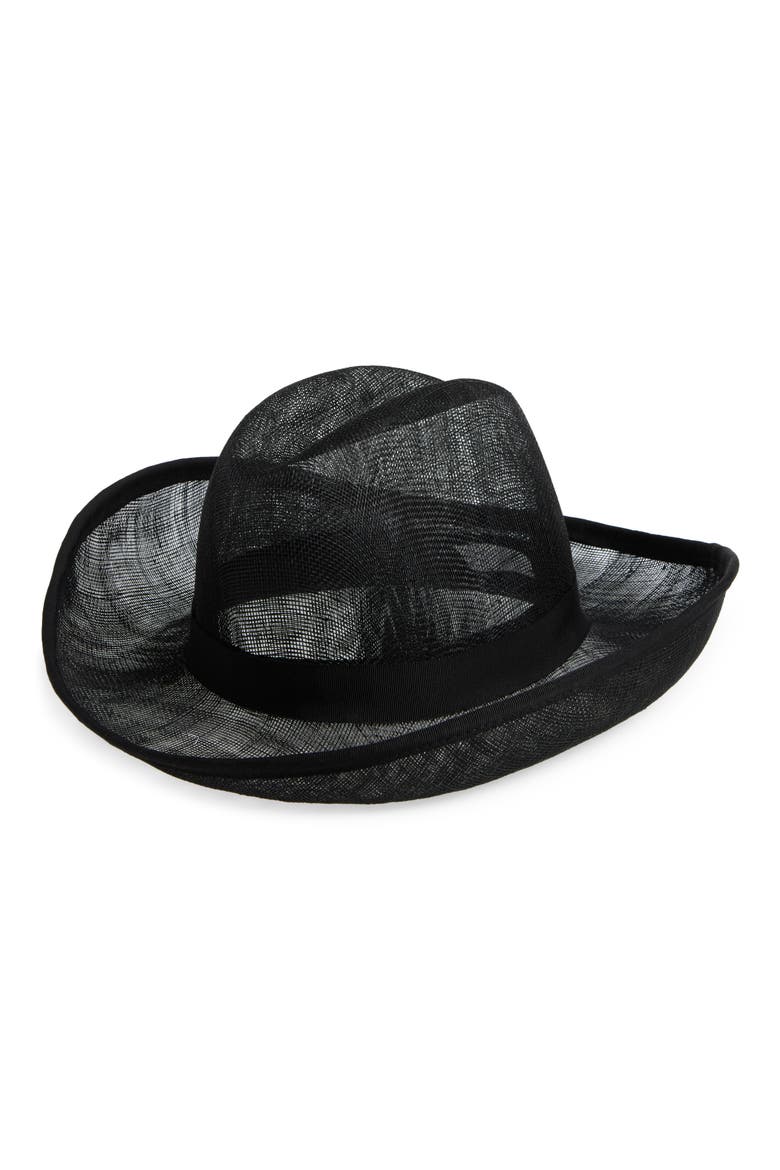 Belle Straw Western Hat, Main, color, BLACK