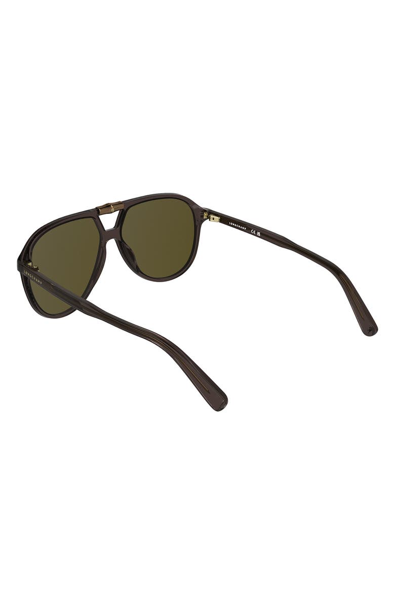 Longchamp Roseau 58mm Aviator Sunglasses, Alternate, color, 