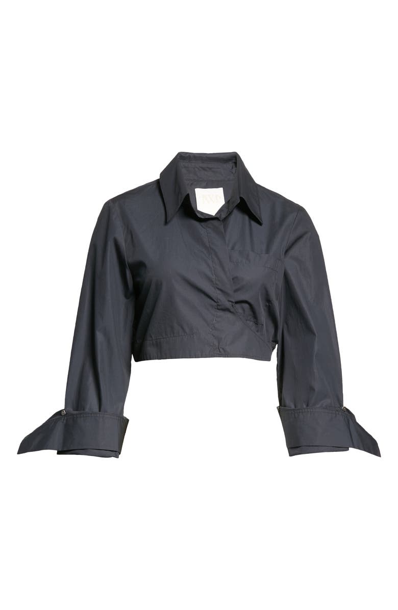 TWP The Ty Me Up Crop Shirt, Alternate, color, 