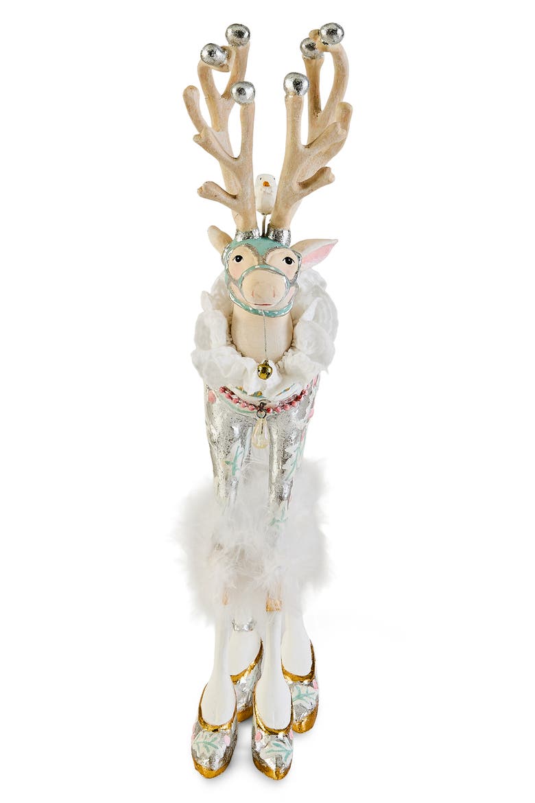 Patience Brewster Moonbeam Vixen Reindeer Decoration, Alternate, color, SILVER