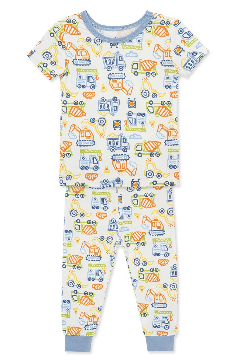 Little Me 2-Pack Construction Crew Stretch Viscose Pajamas Sets, Alternate, color, Blue