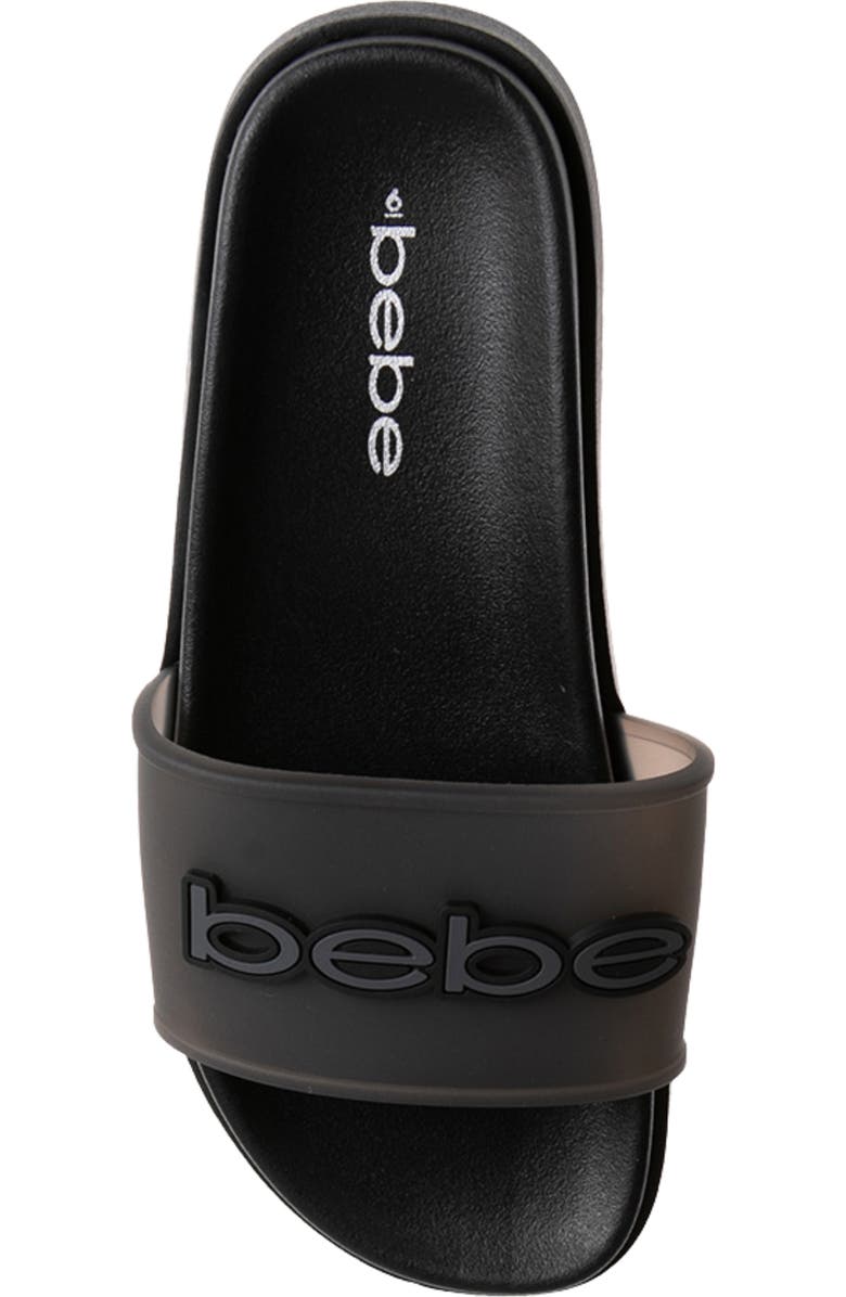 bebe Translucent Slide Sandal, Alternate, color,