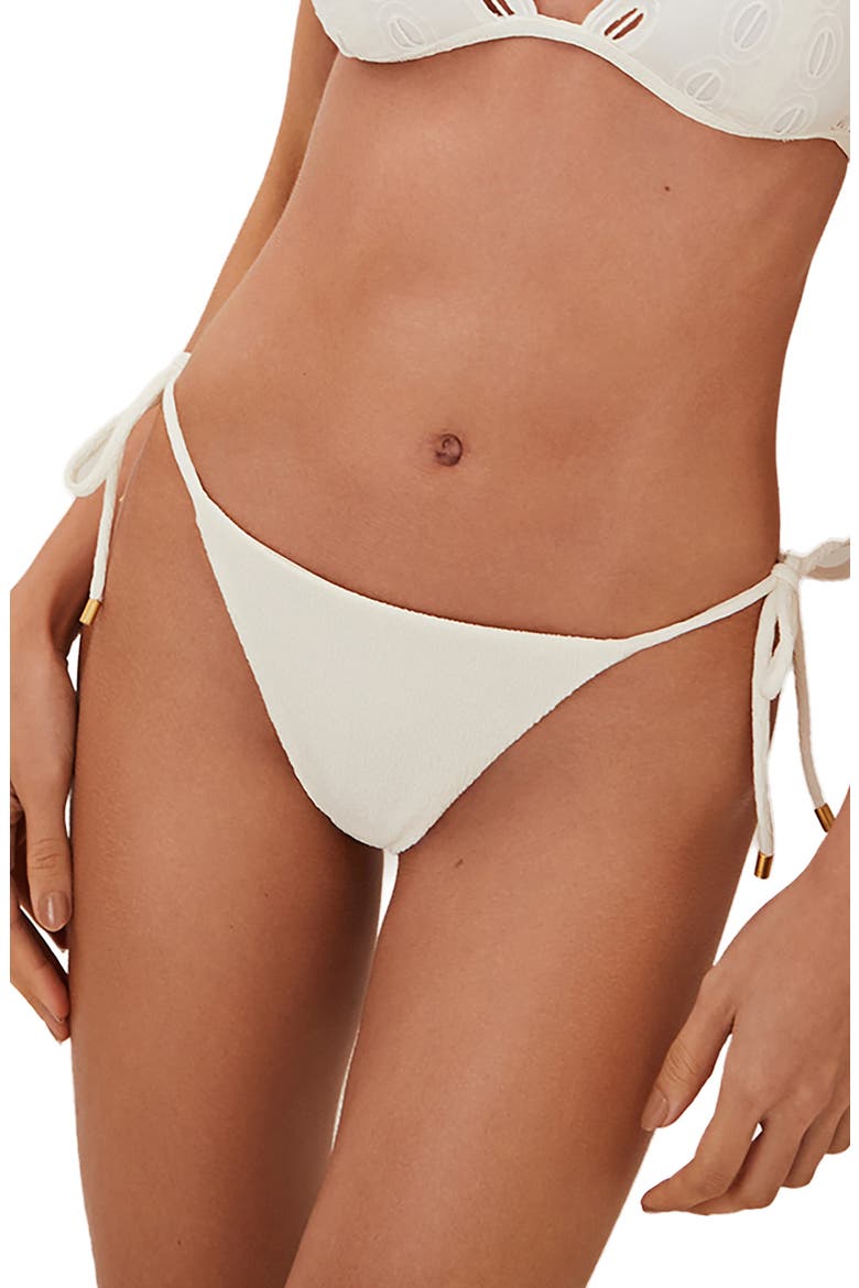 Firenze Tie Side Bikini Bottoms, Main, color, WHITE