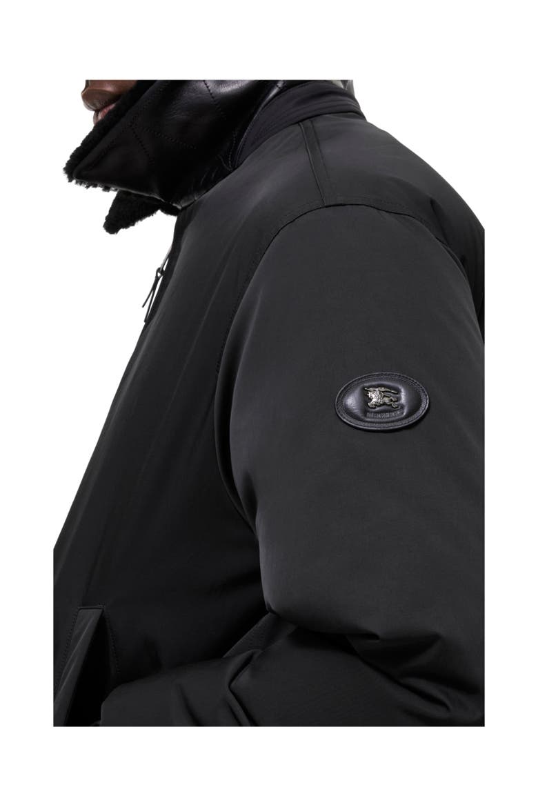 Nylon Cotton Farnborough Aviator Jacket, Alternate, color, Black