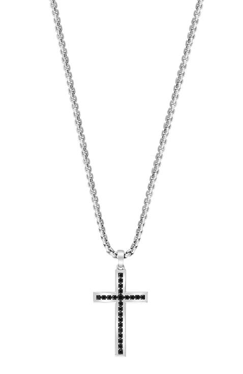 925 Sterling Silver ,Black Spinel Pendant