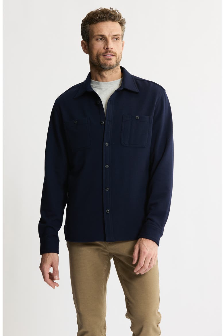 Knit Shirt Jacket, Alternate, color, NAVY