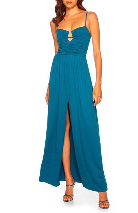 Notched Neck Maxi Sundress