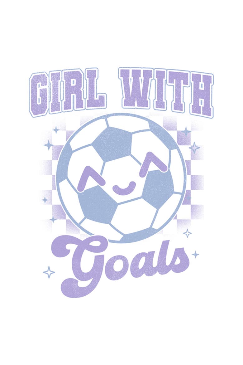 Girl's Lost Gods Cute Girl with Goals  Graphic T-Shirt, Alternate, color, White