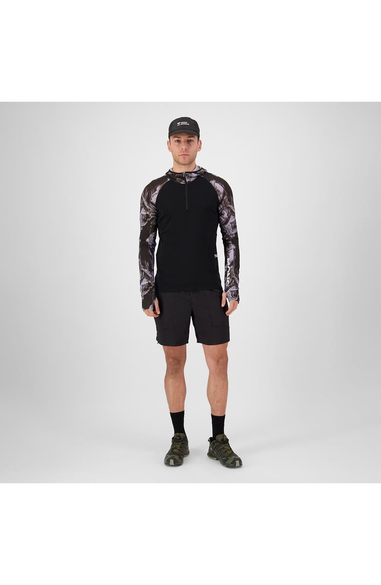 Mons Royale Temple Merino Long-Sleeve Hoodie - Men's, Alternate, color, Rock Camo/Black